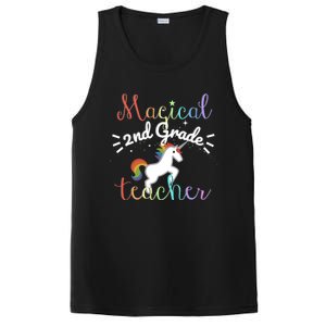 Magical 2Nd Grade Teacher Rainbow Unicorn Second Grade Gift PosiCharge Competitor Tank