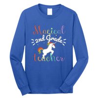 Magical 2Nd Grade Teacher Rainbow Unicorn Second Grade Gift Long Sleeve Shirt