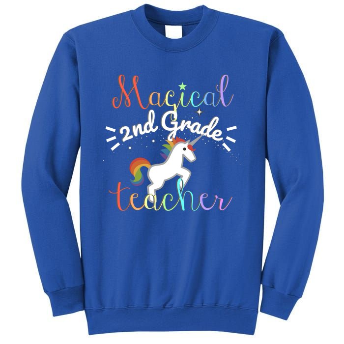 Magical 2Nd Grade Teacher Rainbow Unicorn Second Grade Gift Sweatshirt