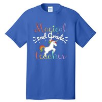 Magical 2Nd Grade Teacher Rainbow Unicorn Second Grade Gift Tall T-Shirt