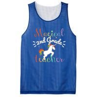 Magical 2Nd Grade Teacher Rainbow Unicorn Second Grade Gift Mesh Reversible Basketball Jersey Tank