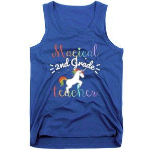 Magical 2Nd Grade Teacher Rainbow Unicorn Second Grade Gift Tank Top