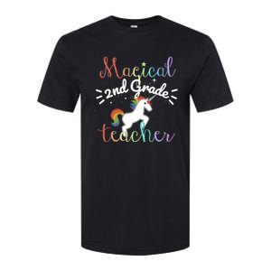 Magical 2Nd Grade Teacher Rainbow Unicorn Second Grade Gift Softstyle CVC T-Shirt