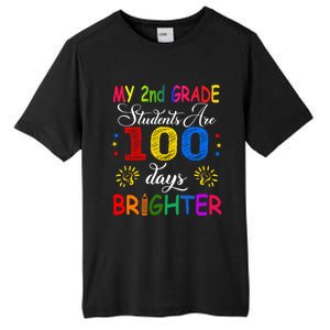 My 2nd Grade Students Are 100 Days Brighter Funny Gift Teachers Gift Tall Fusion ChromaSoft Performance T-Shirt