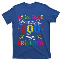 My 2nd Grade Students Are 100 Days Brighter Funny Gift Teachers Gift T-Shirt