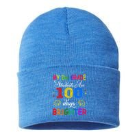 My 2nd Grade Students Are 100 Days Brighter Funny Gift Teachers Gift Sustainable Knit Beanie