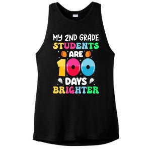 My 2nd Grade Students Are 100 Days Brighter 100 Days Of Meaningful Gift Ladies PosiCharge Tri-Blend Wicking Tank