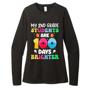 My 2nd Grade Students Are 100 Days Brighter 100 Days Of Meaningful Gift Womens CVC Long Sleeve Shirt