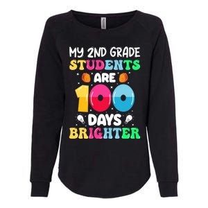 My 2nd Grade Students Are 100 Days Brighter 100 Days Of Meaningful Gift Womens California Wash Sweatshirt