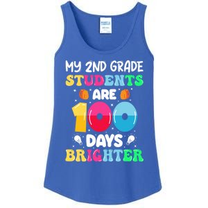 My 2nd Grade Students Are 100 Days Brighter 100 Days Of Meaningful Gift Ladies Essential Tank