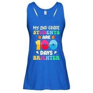 My 2nd Grade Students Are 100 Days Brighter 100 Days Of Meaningful Gift Ladies Essential Flowy Tank