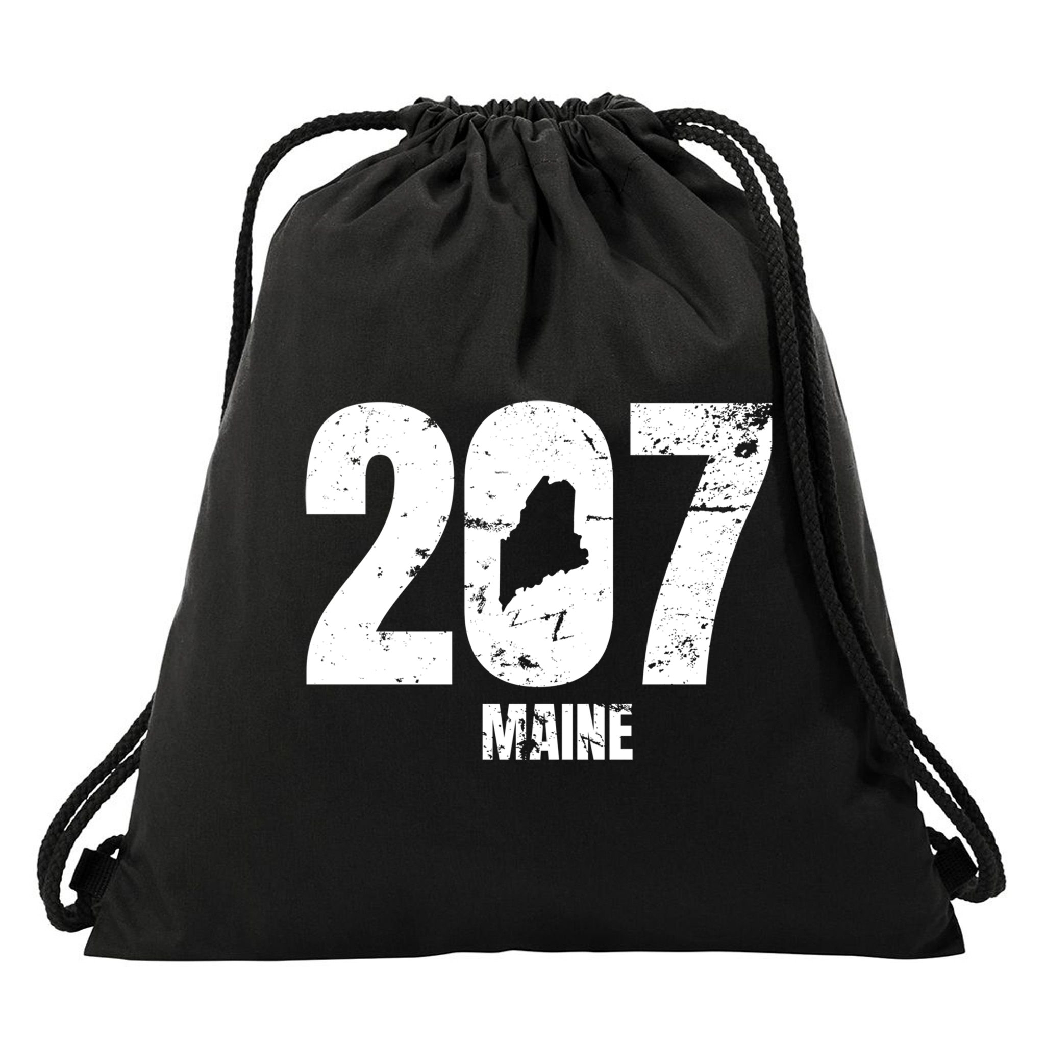 Maine 207 Graphic Funny Gift Drawstring Bag