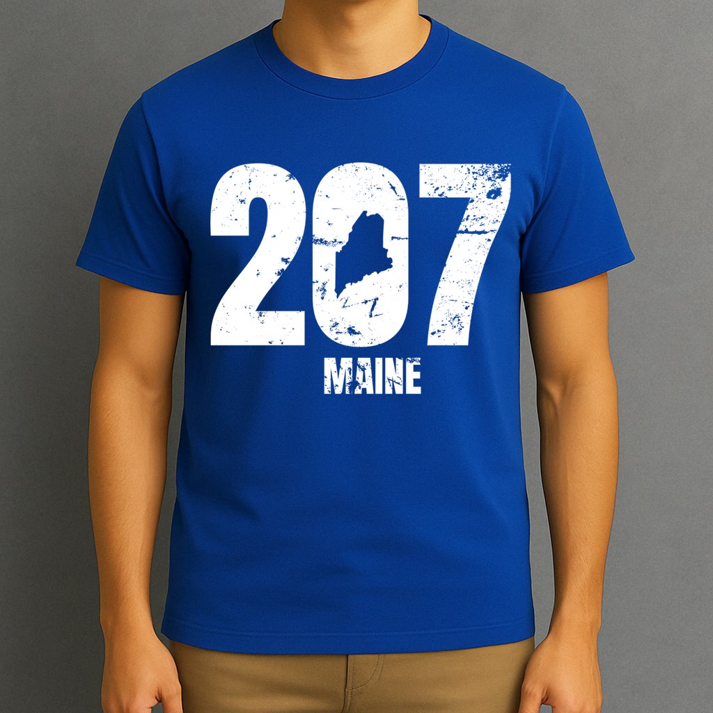 Maine 207 Graphic Funny Gift T-Shirt