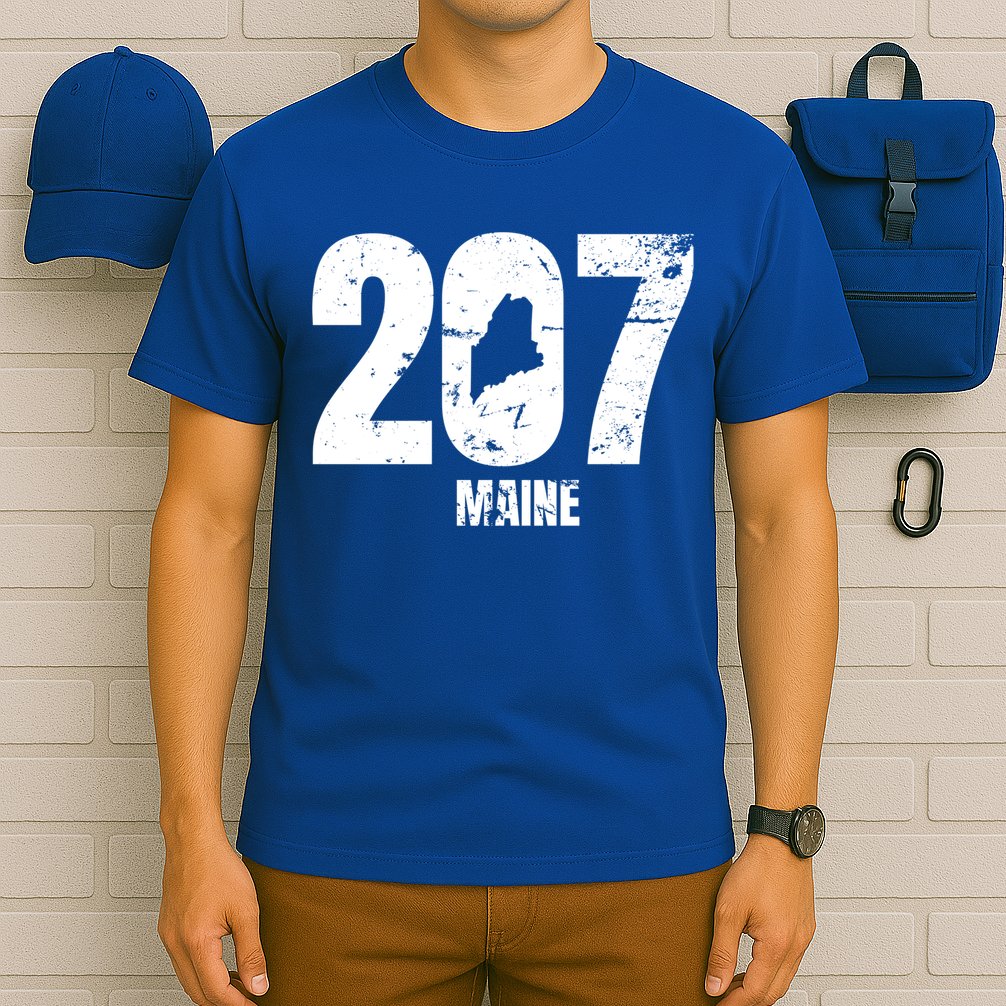 Maine 207 Graphic Funny Gift T-Shirt