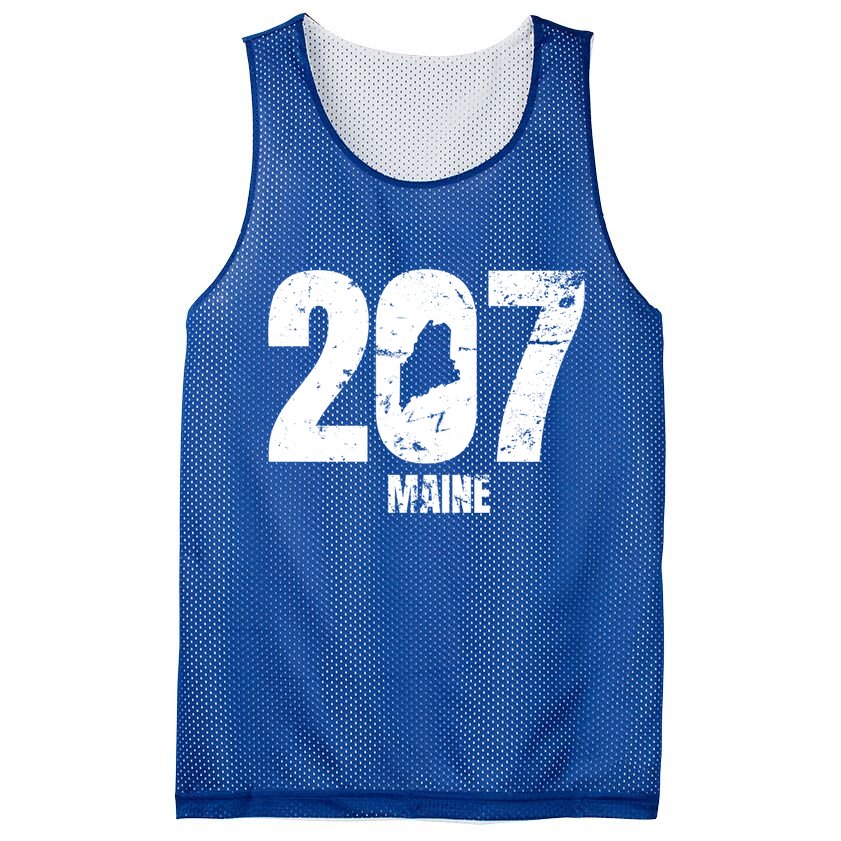 Maine 207 Graphic Funny Gift Mesh Reversible Basketball Jersey Tank