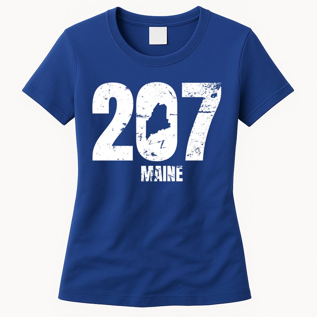 Maine 207 Graphic Funny Gift Womens T-Shirt