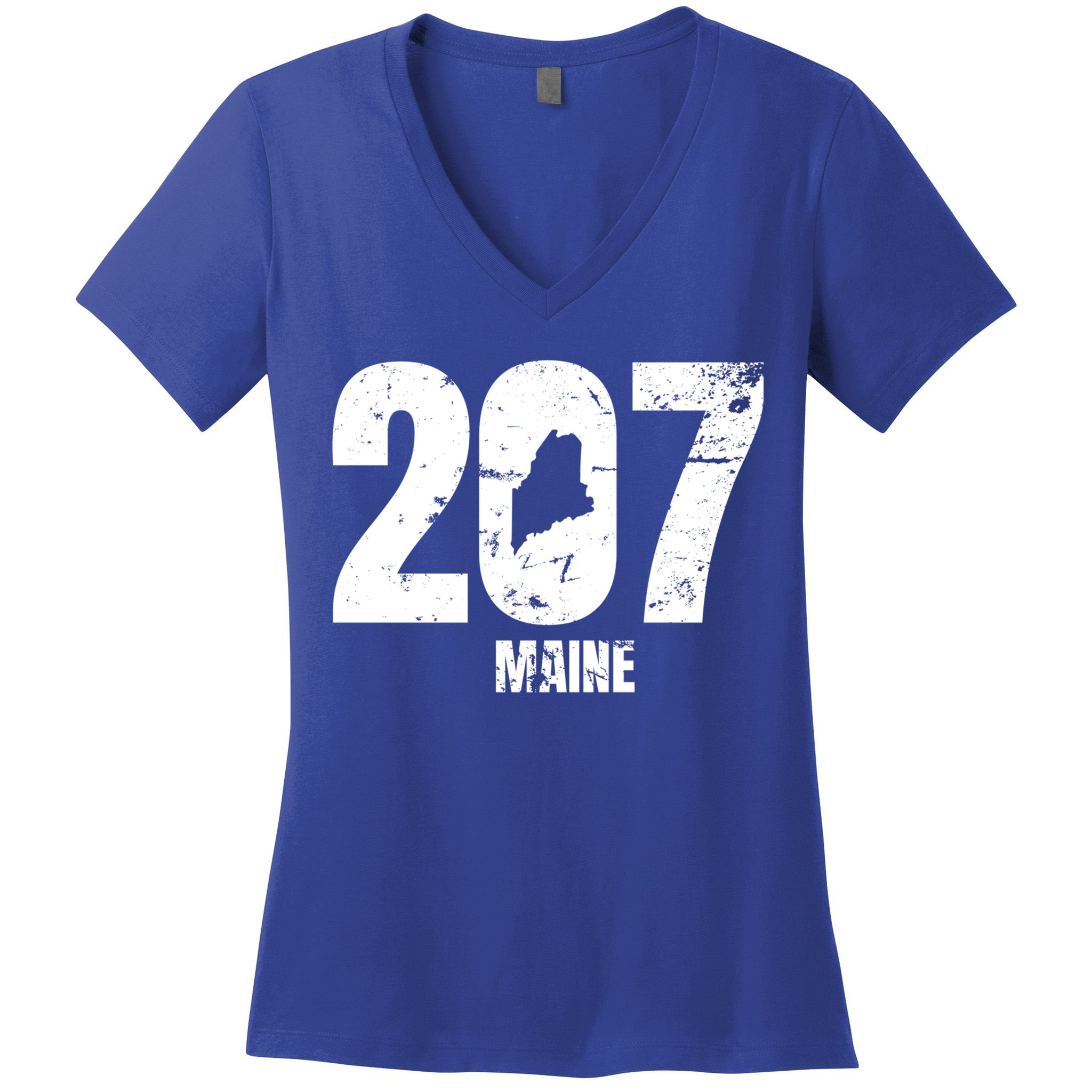 Maine 207 Graphic Funny Gift Women's V-Neck T-Shirt