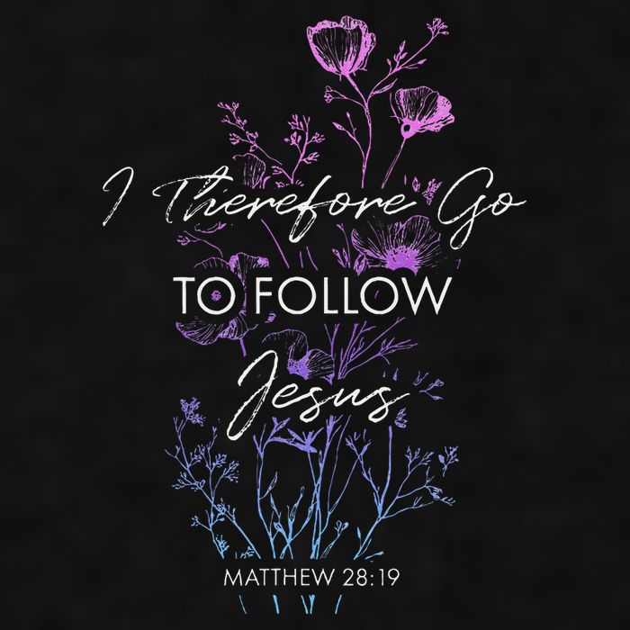 Matthew 2819 I Follow Jesus Baptism Baptized Christian Ladies PosiCharge Tri-Blend Wicking Tank