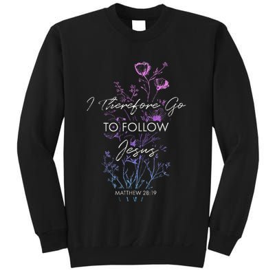 Matthew 2819 I Follow Jesus Baptism Baptized Christian Sweatshirt