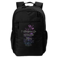 Matthew 2819 I Follow Jesus Baptism Baptized Christian Backpack