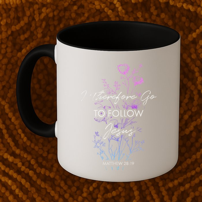 Matthew 2819 I Follow Jesus Baptism Baptized Christian Mug