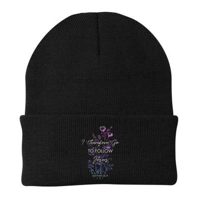Matthew 2819 I Follow Jesus Baptism Baptized Christian Beanie