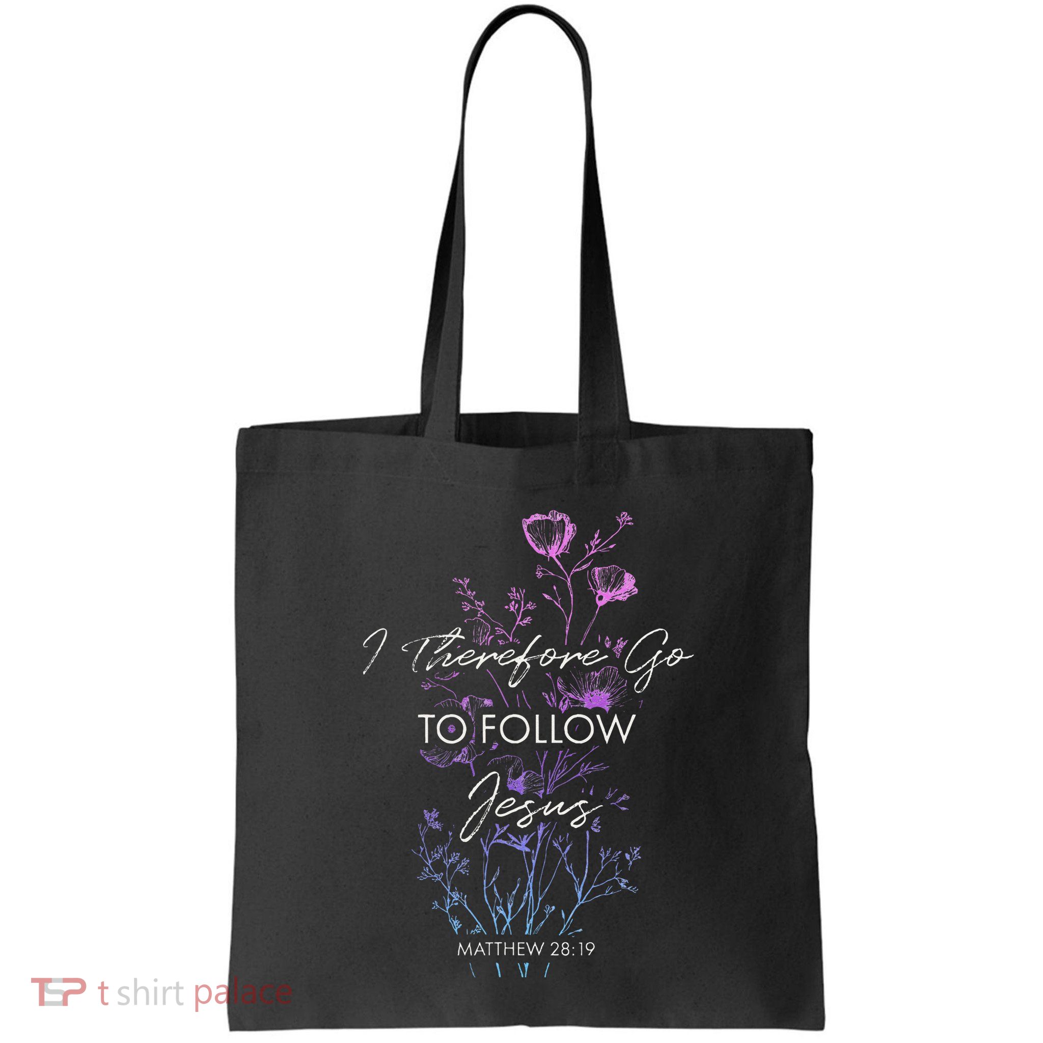 Matthew 2819 I Follow Jesus Baptism Baptized Christian Bag