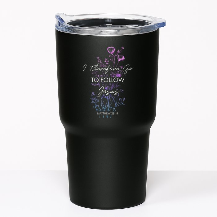 Matthew 2819 I Follow Jesus Baptism Baptized Christian Tumbler