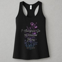 Matthew 2819 I Follow Jesus Baptism Baptized Christian Womens Tank Top