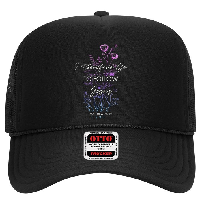 Matthew 2819 I Follow Jesus Baptism Baptized Christian Hat
