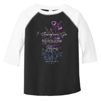 Matthew 2819 I Follow Jesus Baptism Baptized Christian Toddler Fine Jersey T-Shirt