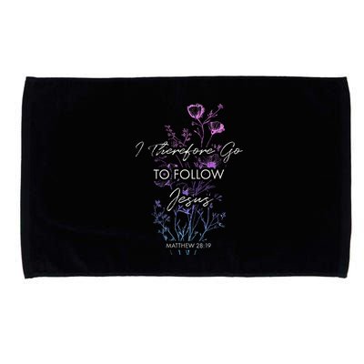Matthew 2819 I Follow Jesus Baptism Baptized Christian Microfiber Hand Towel