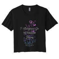 Matthew 2819 I Follow Jesus Baptism Baptized Christian Crop Top