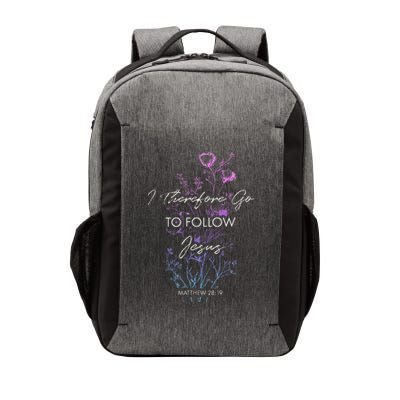 Matthew 2819 I Follow Jesus Baptism Baptized Christian Vector Backpack