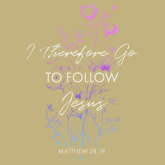 Matthew 2819 I Follow Jesus Baptism Baptized Christian Magnet