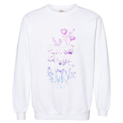 Matthew 2819 I Follow Jesus Baptism Baptized Christian Garment-Dyed Sweatshirt