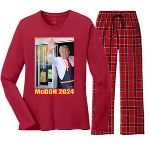 Mcdon 2024 Women's Long Sleeve Flannel Pajama Set 