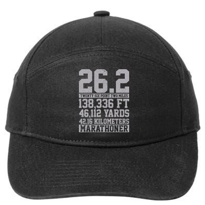 Marathon 26.2 Miles Running Runner Gift 7-Panel Snapback Hat