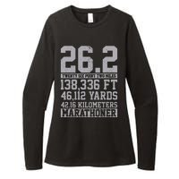 Marathon 26.2 Miles Running Runner Gift Womens CVC Long Sleeve Shirt