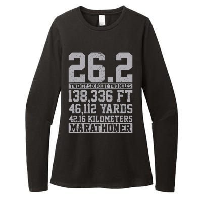 Marathon 26.2 Miles Running Runner Gift Womens CVC Long Sleeve Shirt