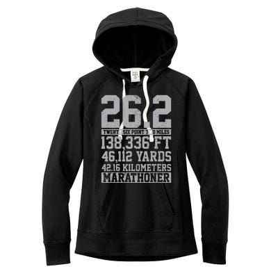 Marathon 26.2 Miles Running Runner Gift Women's Fleece Hoodie