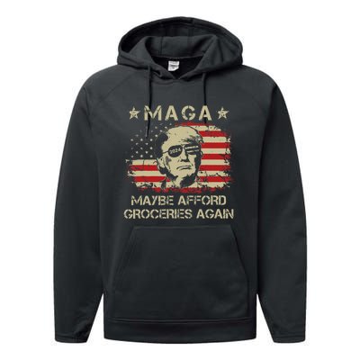 Maga 2024 Maybe Afford Groceries Performance Fleece Hoodie