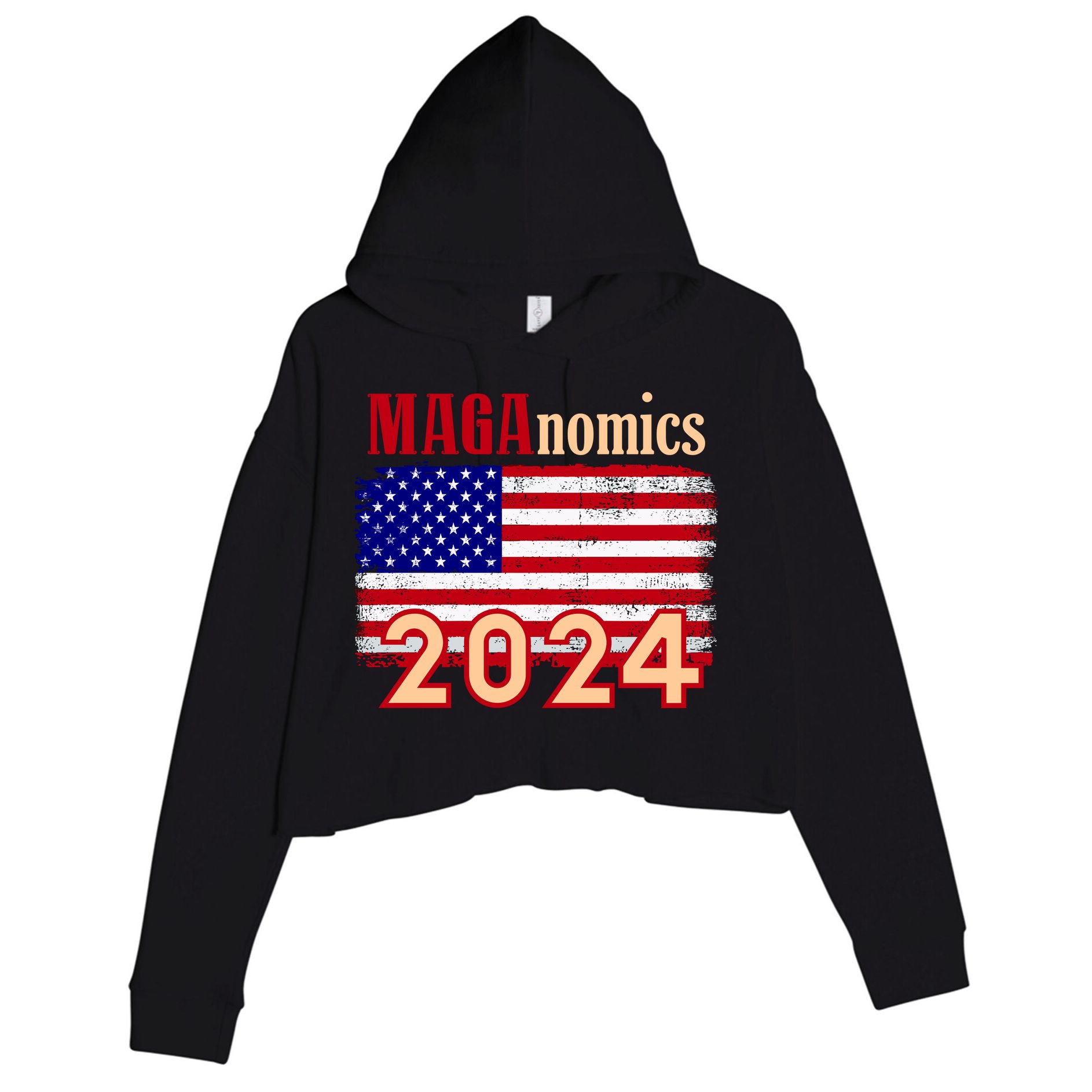 Maganomics 2024 Crop Fleece Hoodie