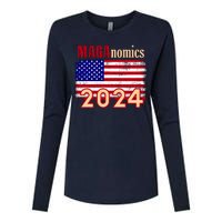 Maganomics 2024 Womens Cotton Relaxed Long Sleeve T-Shirt