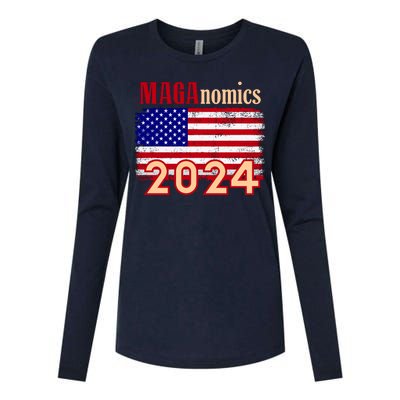 Maganomics 2024 Womens Cotton Relaxed Long Sleeve T-Shirt