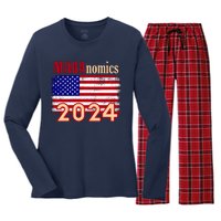 Maganomics 2024 Women's Long Sleeve Flannel Pajama Set 