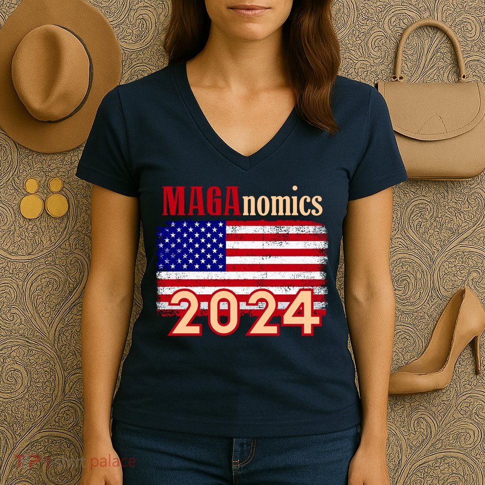 Maganomics 2024 Women's V-Neck T-Shirt
