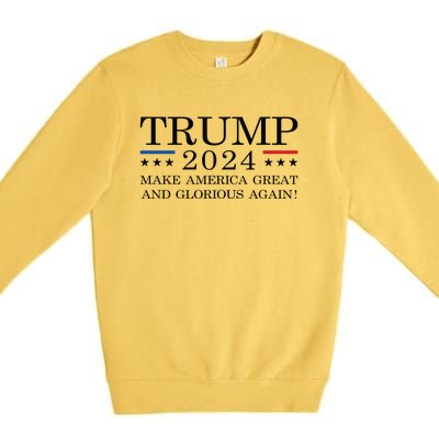 MAGAGA 2024 Magaga Make America Great And Glorious Again Trump 2024 Premium Crewneck Sweatshirt