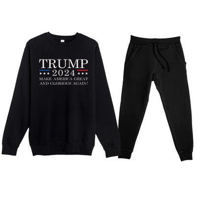 MAGAGA 2024 Magaga Make America Great And Glorious Again Trump 2024 Premium Crewneck Sweatsuit Set