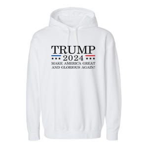 MAGAGA 2024 Magaga Make America Great And Glorious Again Trump 2024 Garment-Dyed Fleece Hoodie